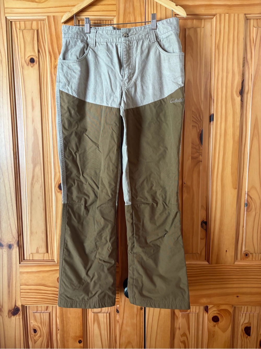 Cabela's Men's Two-Tone Olive and Light Gray Cargo Pants Hunting Pants